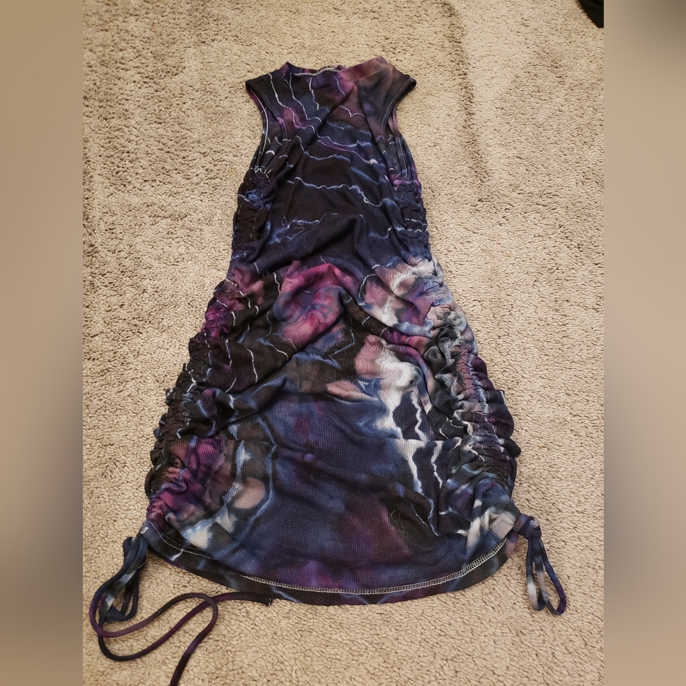 Katya Moon Dyes Geode Ice Dyed Multi Length Dress Purple